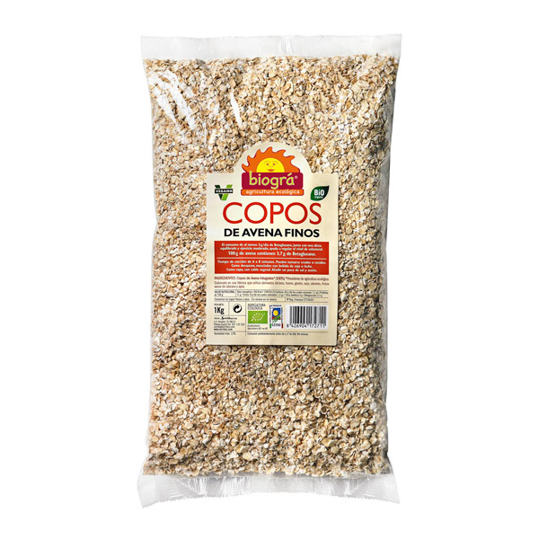 COPOS DE AVENA INTEGRALES FINOS bio (1 kg)